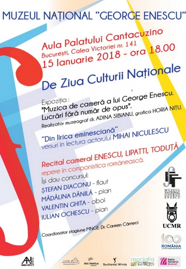 Enescu, Lipatti, Toduță de Ziua Culturii Naționale